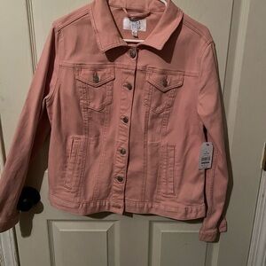 Time and Tru Women's Soft Pink Jean Jacket